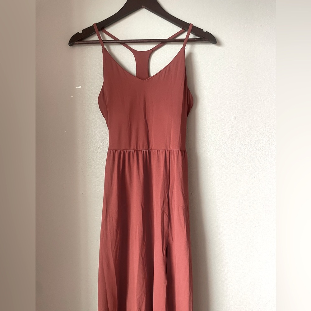 Burgundy Halara a line skater dress Size M 🍁